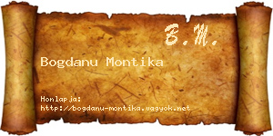 Bogdanu Montika névjegykártya